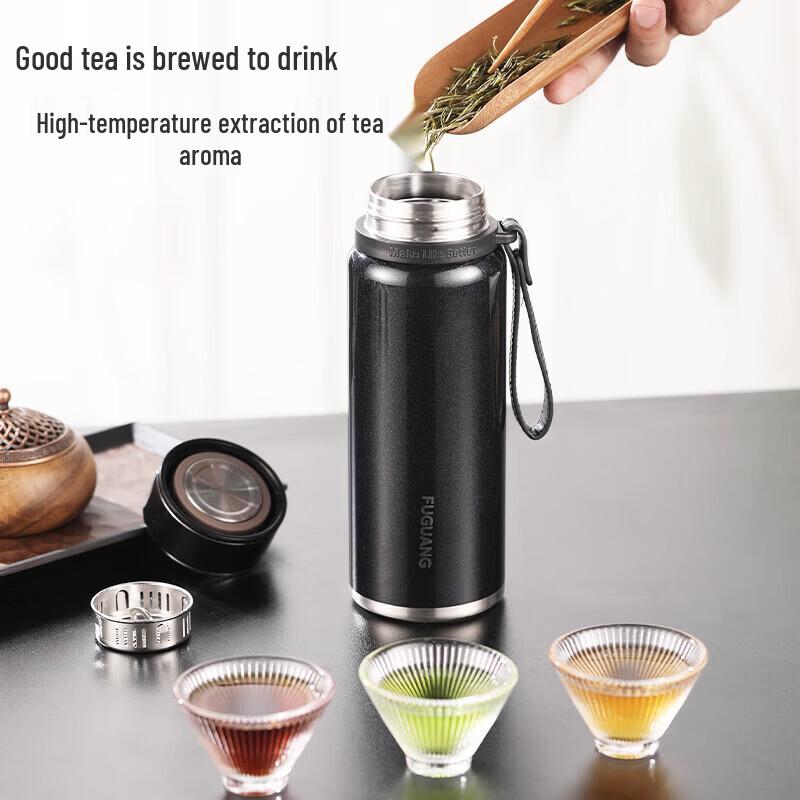 FUGUANG 750ml 316L Stainless Steel Tea Infuser Thermos