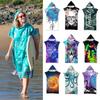 Bedrucktes Strandhandtuch mit Kapuze für Erwachsene Kind Schnelltrocknend Schwimmbad Poncho Handtuch mit Umhang Bademantel