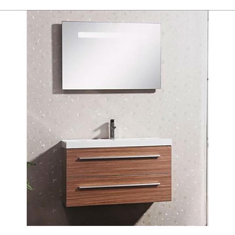 European-Style Floor-Standing Bathroom Vanity with PVC/Wood Veneer Finish