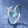 Mermaid Foam Cool Wind Super Fairy Opening Ring Mermaid Ji Fishtail Mermaid Tears Female Sen Is A Lady Gift