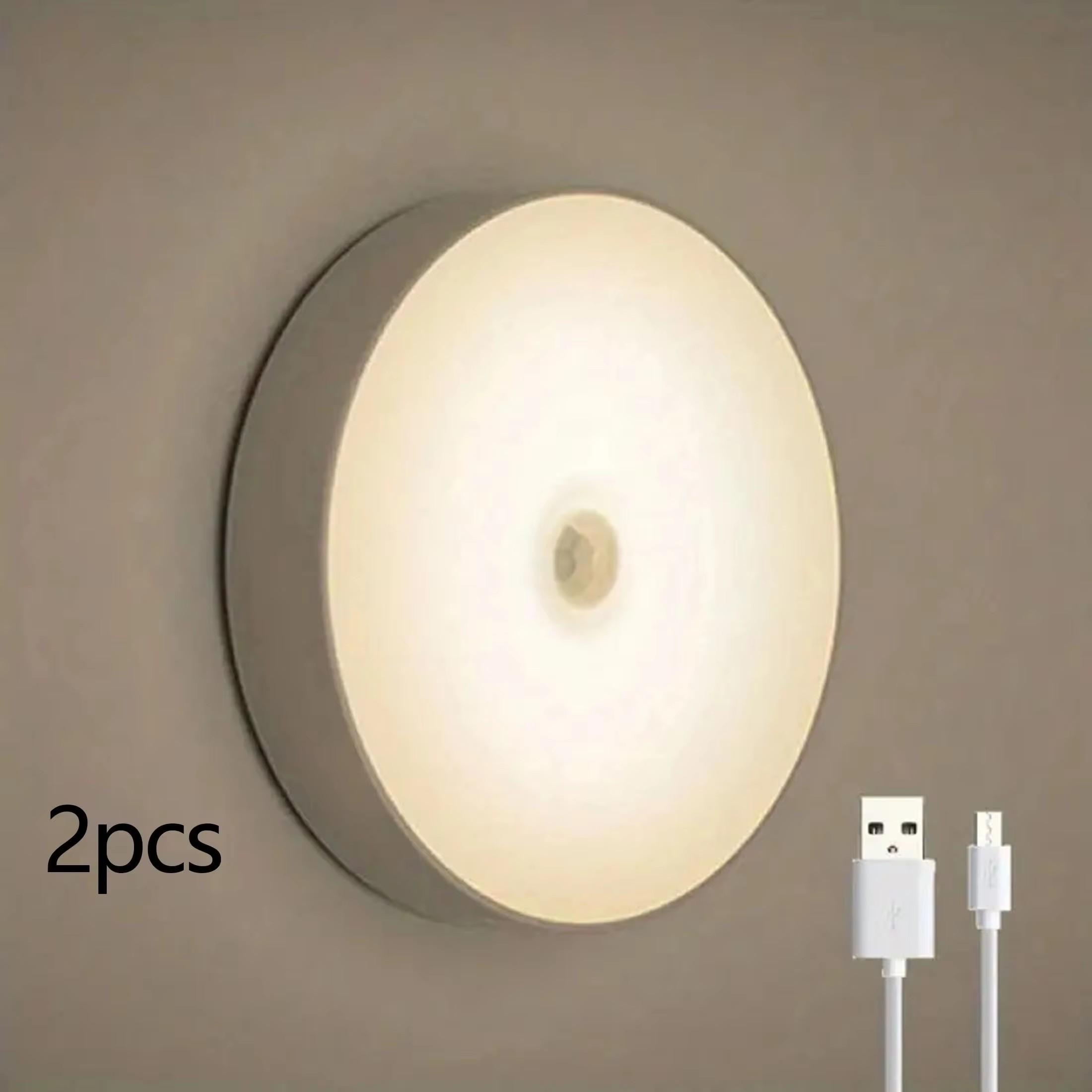 

Светодиодный интеллектуальный датчик человеческого тела Ночной светильник Аварийное автоматическое освещение USB зарядка Беспроводной магнитный присоска Использование Ночной светильник