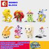 Digimon Building Blocks Kawaii Yagami Taichi Agumon Model Educational Assembly Childrens Toys Birthday Gift Gabumon Figure