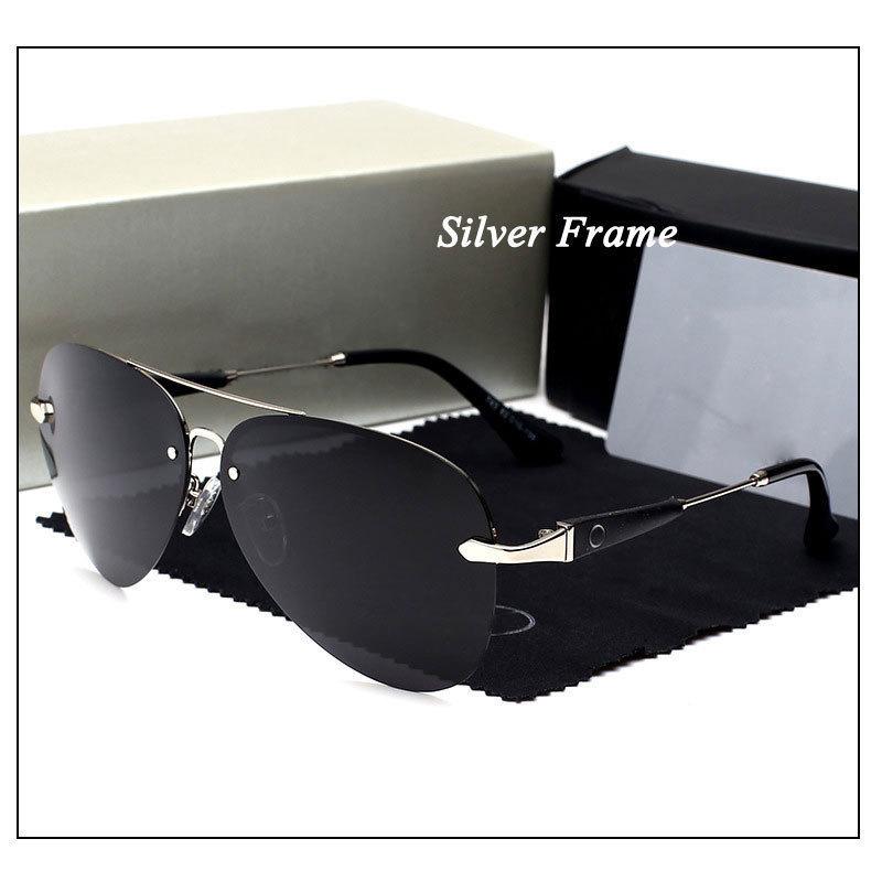 Polarized Sunglasses Men's Rimless Toad Glasses Sunglasses Driving Special Driving Glasses Metal Sunlight Glasses Women's Sunglasses