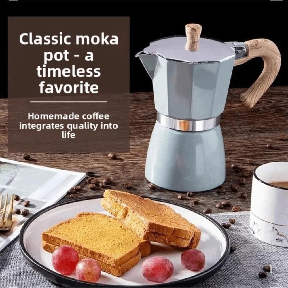 150ml/300ml Aluminum Moka Pot Octagonal Brewing Coffee Pot Vintage Coffee Percolator  Home