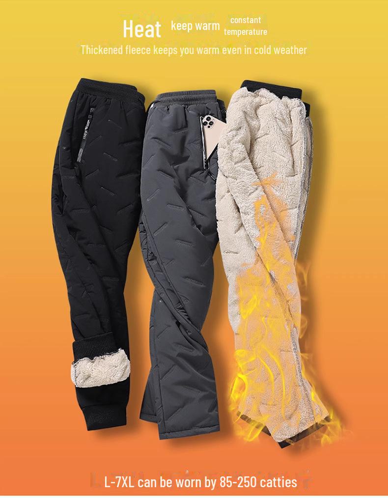 Men's Winter 2025 Velvet Warm Pants - Super Thick Lambskin for Extreme Cold, Minus 40 Degrees.