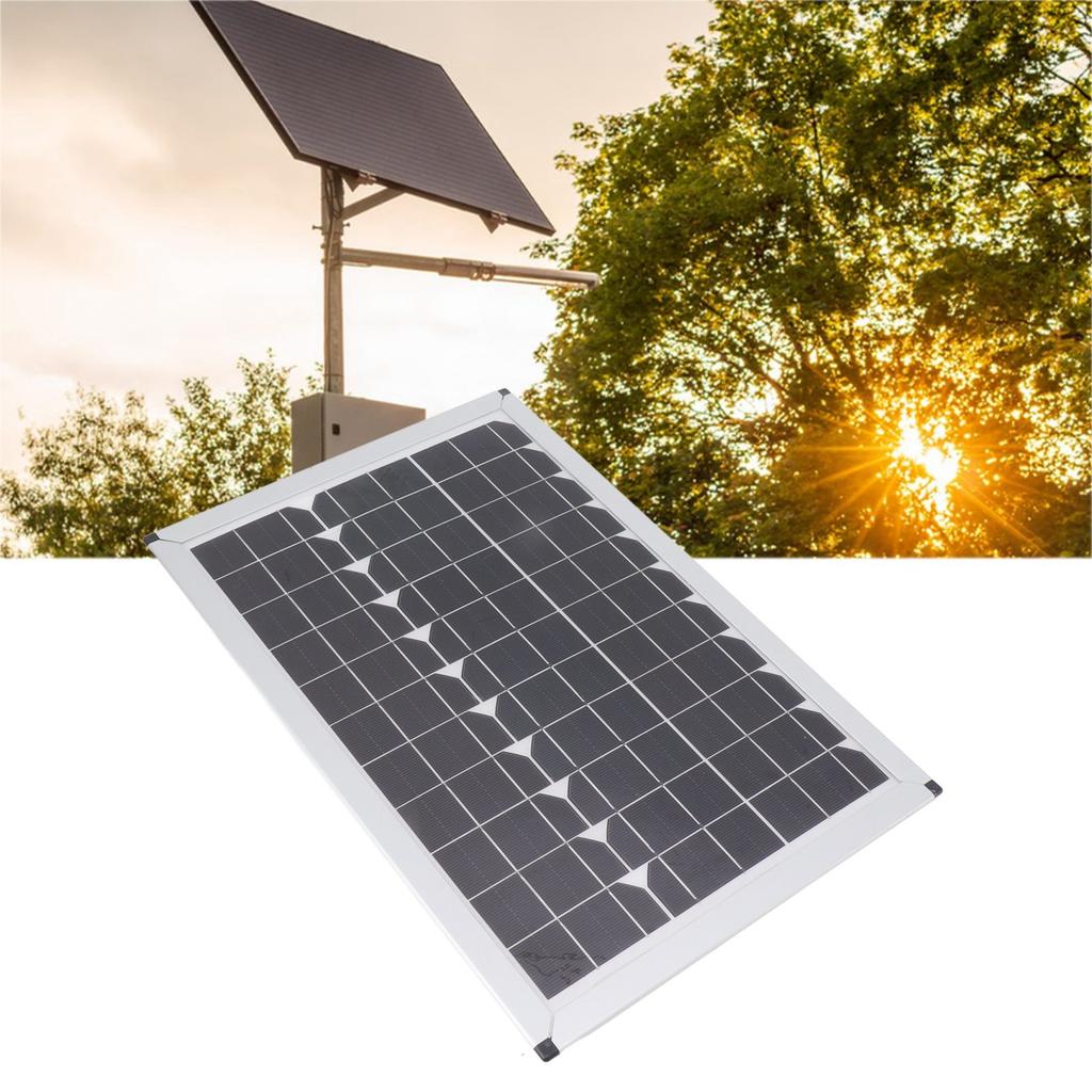 100W Solar Panel Kit Monocrystalline Solar Module with Waterproof 20A 12V 24V Controller for Car Camping