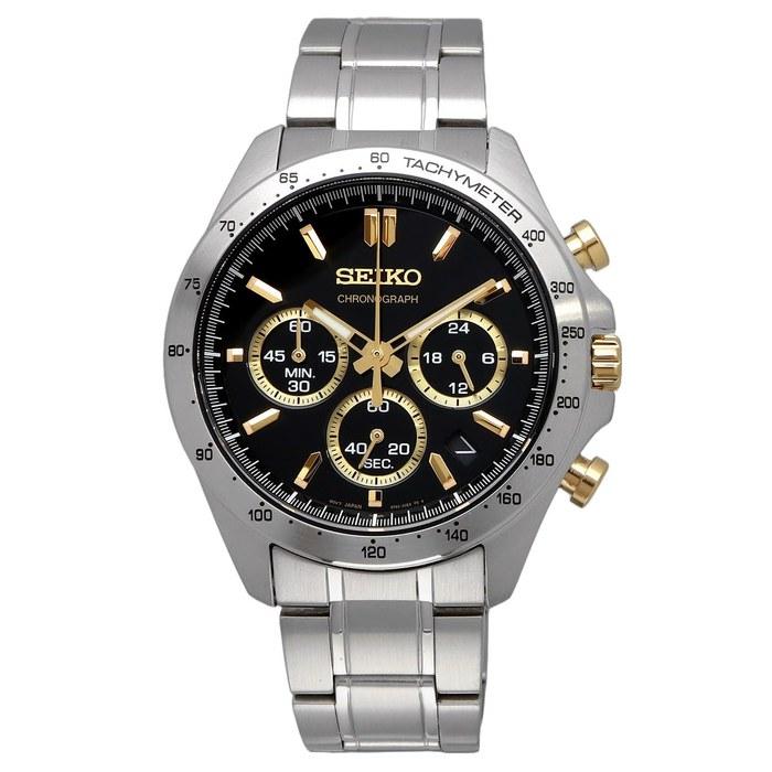 Seiko Chronograph Quartz Watch Men's SBTR015 Black & Gold
