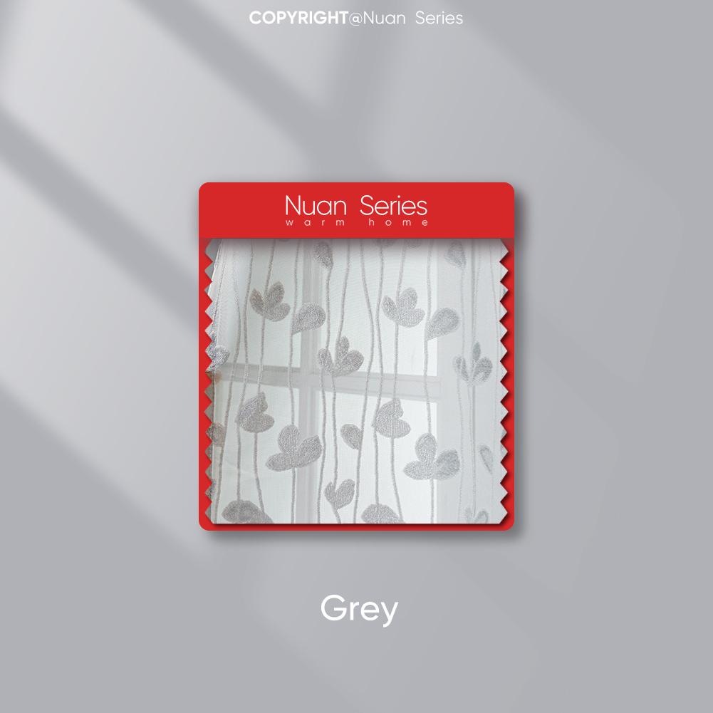 

1 шт. серия Nuan элегантная 10-20% затемняющая жаккардовая мягкая тюль-штора для гостиной спальни домашнего декора W100cm x L260cm серый