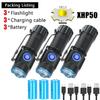 Ultra Strong LED Flashlight USB Rechargeable Tail Magnet Repair Work Light Waterproof Outdoor Camping Fishing Lighting Lantern
