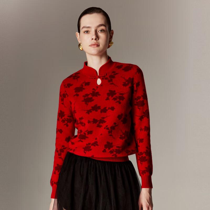 

Paluopo Women s New Chinese Style Jacquard Cashmere Sweater XL (170/110)