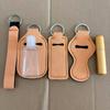6pcs/set Travel Bottle Chapstick Lanyard Keychain Holders with Lipstick Holder Reusable Lip Balm Pouch Protective Cases