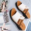 Mom Slippers 2025 New Summer Wedge Heel Cool Slippers Women's Wear Middle-aged Non-slip Soft Sole Comfortable and Lightweight Women's Shoes