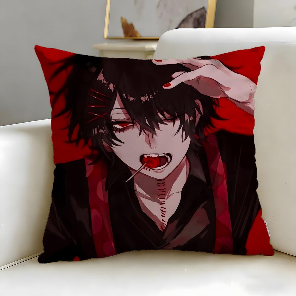 classic anime tokyo ghoul Cushion Cover Soft  EasyWash Pillow Case  Versatile for Couch Bed Travel and Office