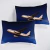 Blue Sky Silver Aircraft Three-Piece Quilt Cover Digital Printing Bedding Set Bed Cover