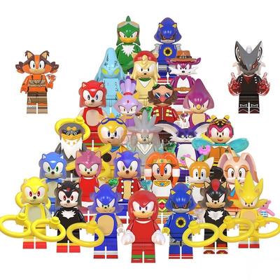 Lego Minifigures Metal Sonic Anime Cartoon Amy Rose Shadow Toy Story Nakkurusu Building Blocks Kids