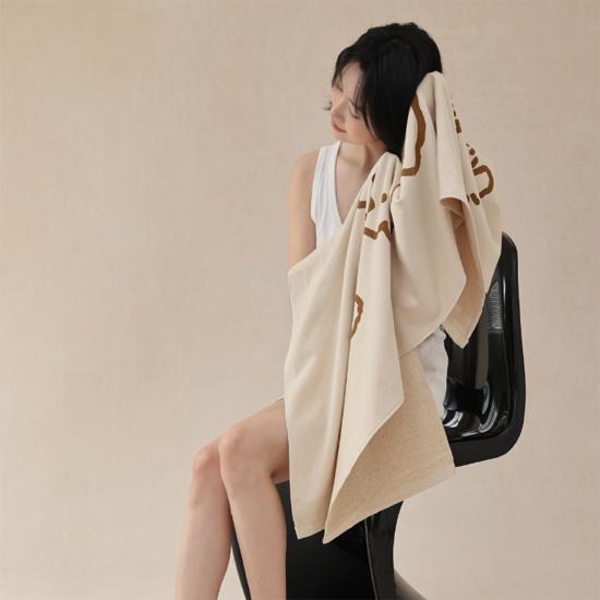 

Марлевий мультяшний рушник для цуценя, побутовий абсорбуючий дитячий квадратний рушник, рушник для обличчя, рушник для дорослих 34*34cm коричневий