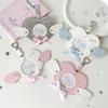 Leather ballet strap badge protective sleeve, anime props badge gift, angel wing shape storage bag display pendant