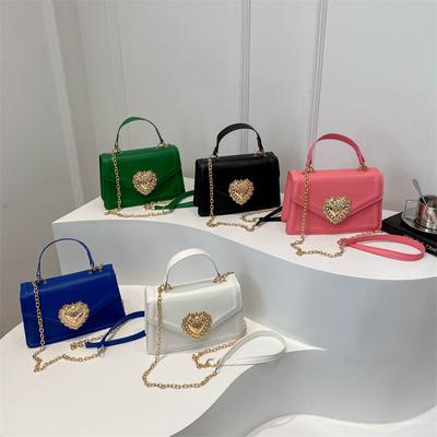 Frühling und Sommer, neuer Stil, einfache und modische Handtasche im koreanischen Stil, vielseitige Ins-Kette, Umhängetasche, kleine quadratische Tasche, trendig