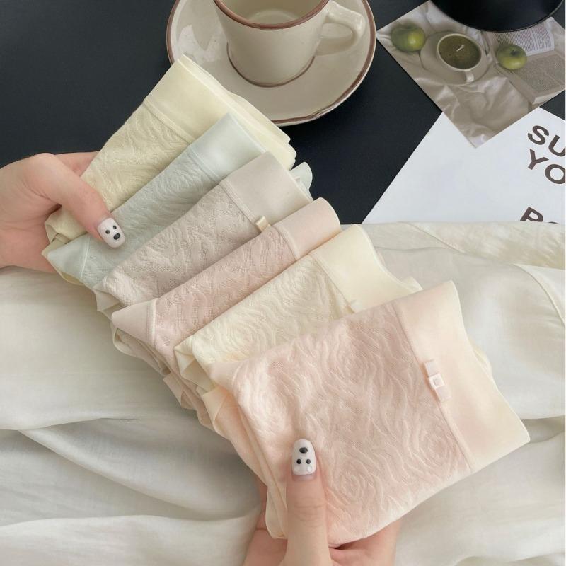 No Trace Naked Feeling Modal Lace Briefs Women's Triangle Pants 7A Antibacterial Crotch Cotton Women's Underwear Panties