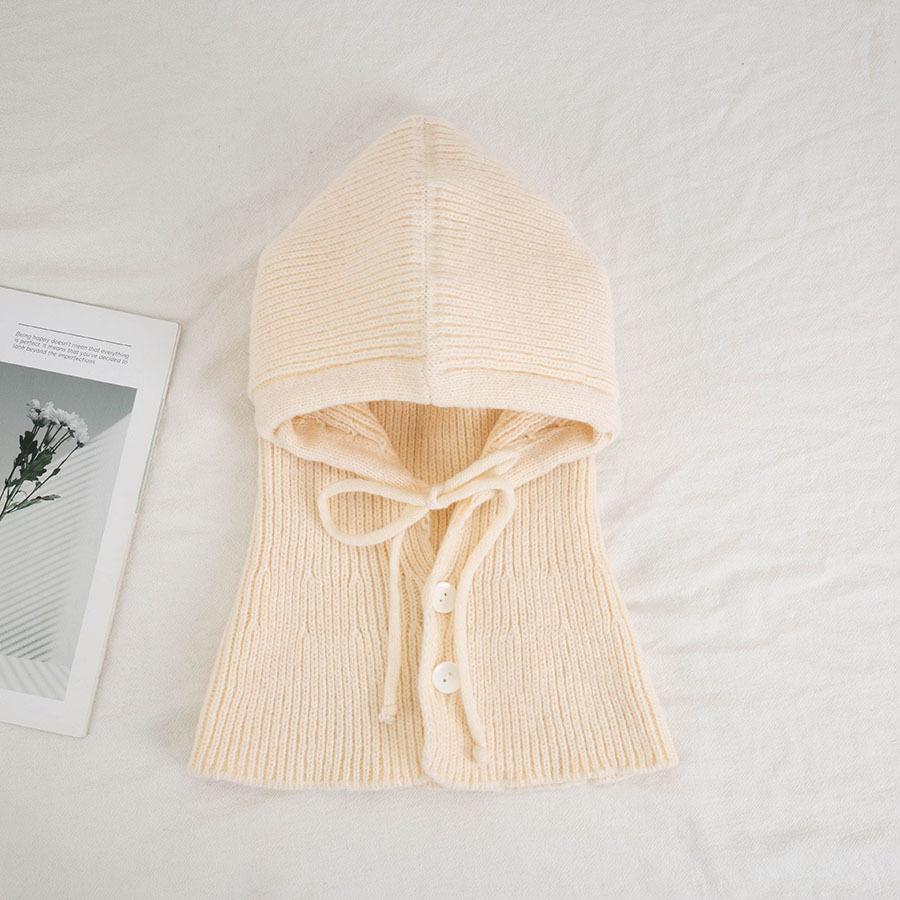 Korean Balaclava Hat Integrated Outdoor Warm Ear Protection Wool Knitted Hat Women's Autumn and Winter Hat Scarf