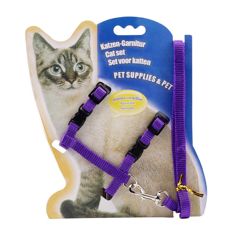 Nylon I-Shaped Cat Harness & Leash Set