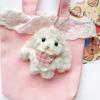 Bowknot Plush Doll Key Chain Cartoon Rabbit Plush Key Ring Cute Key Holder