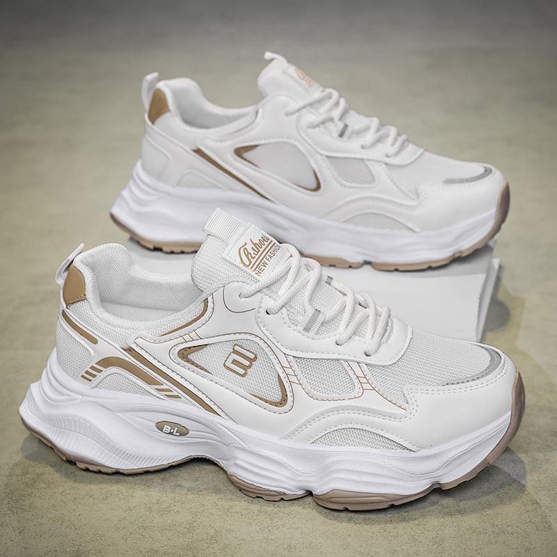 Men's Casual Sports Shoes Thick Sole Summer New Breathable Soft Sole Non-slip Comfort Outdoor Running Shoe Fashion Mesh Sneakers