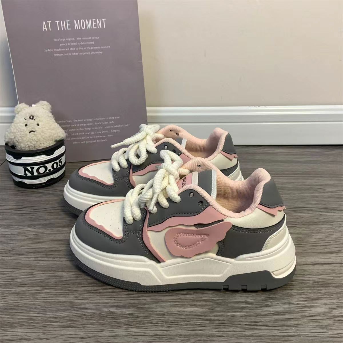 

Junior and high school platform little white women s shoes versatile * student board shoes casual sports shoes 35 рожевий