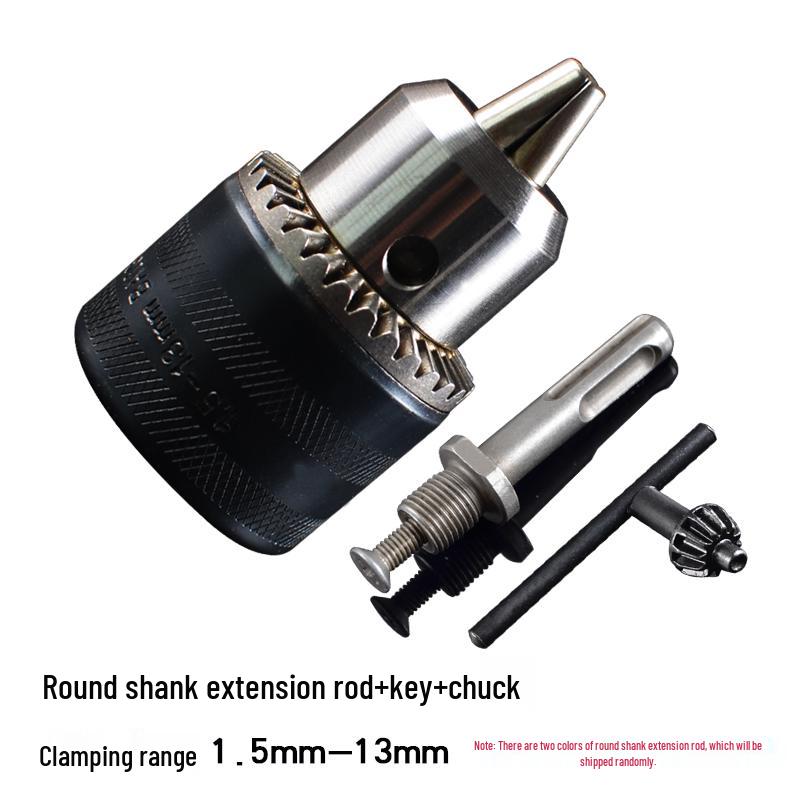 Electric Drill Accessory Set: Chuck Key, Wrench, Bench, Pistol Grip, Impact Drill Bit Removers.