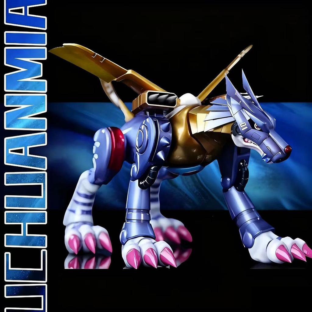 9cm/3.54inch Anime Digimon Adventure Figure Metal Garurumon Action Figures Pvc Statue Collection Model Toys Gifts