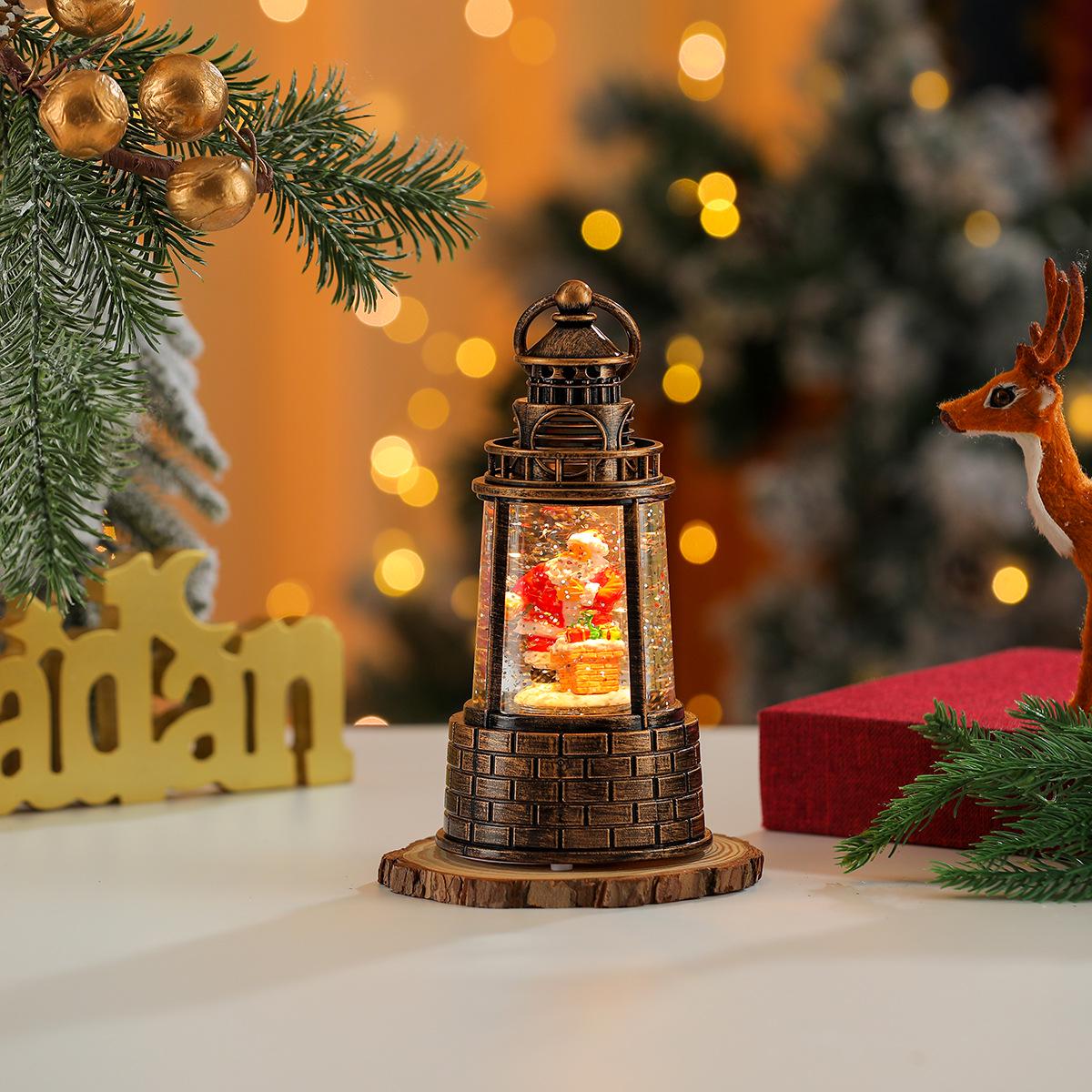 Luminous Christmas Music Box Crystal Ball Ornament - Creative Wind Lantern Night Light Gift