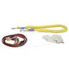 Meltec #990 Vehicle Emergency Response 4-Piece Set (Towing Rope, Booster Cable, Gloves, White Flag),
