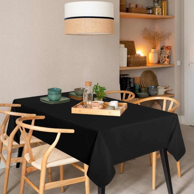Rectangular Tablecloth Stain Resistant Polyester Table Covering Cloth for Dining Tables Easy To Clean and Maintain