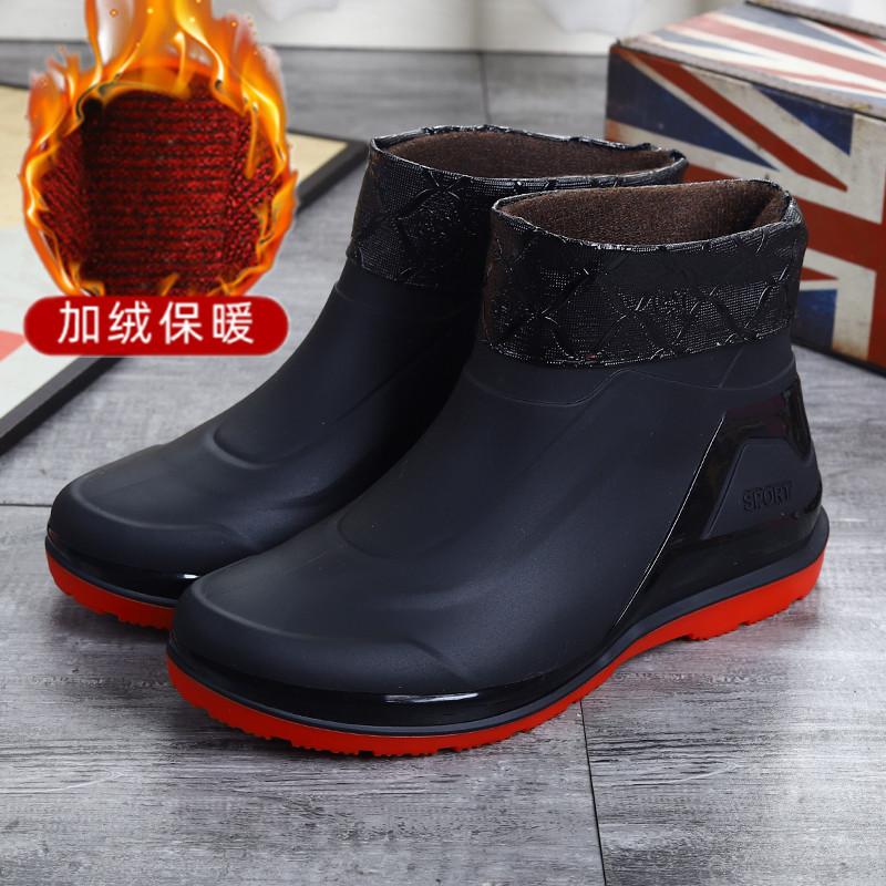 2024 New Fashion Outdoor Men's Rain Boots Unisex Rain Shoes Male Slip On Waterproof Working Shoes Fishing Boots Women Rain Boots