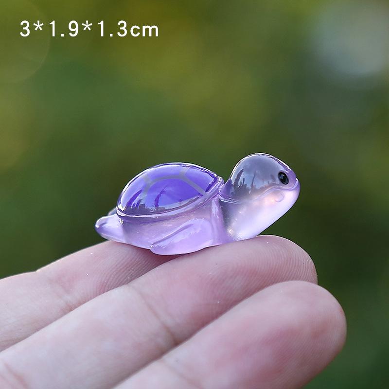 Miniature Luminous Turtle Model - Cute Micro Landscape Desktop & Car Ornament Blind Bag