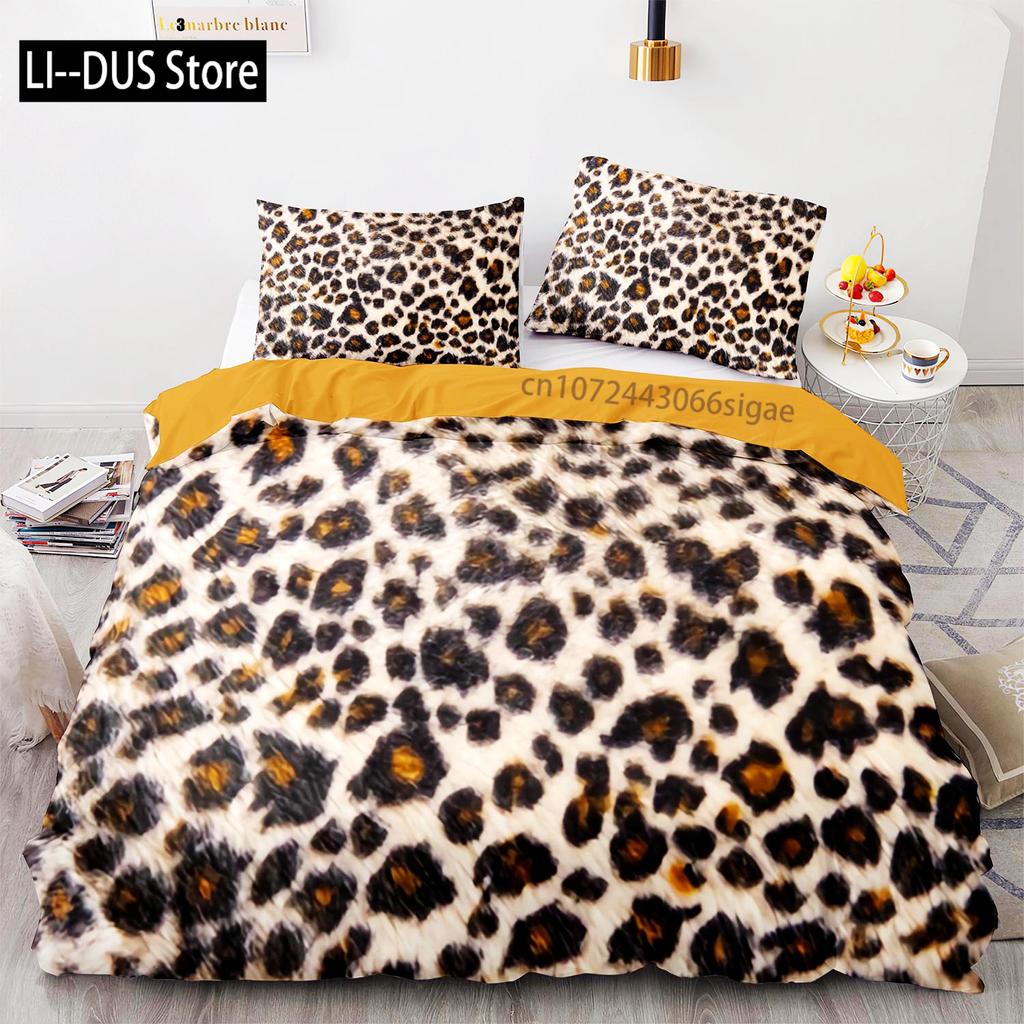 Tiger Bedding Set Single Twin Full Queen King Size Tiger Leopard Bed Set Aldult Kid Bedroom Duvetcover Sets 3D Anime 015