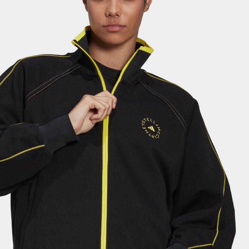 Adidas Sportswear Track Top Letter Print Loose Jacket Women Jacket Black HT0084