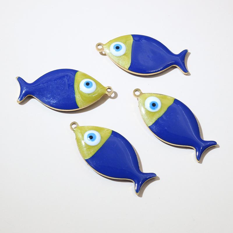 

10pcs 25x11mm Stainless Steel Enamel Fish Charms Pendant Cute DIY Jewelry Making Accessories for Necklace Earrings Bracelets