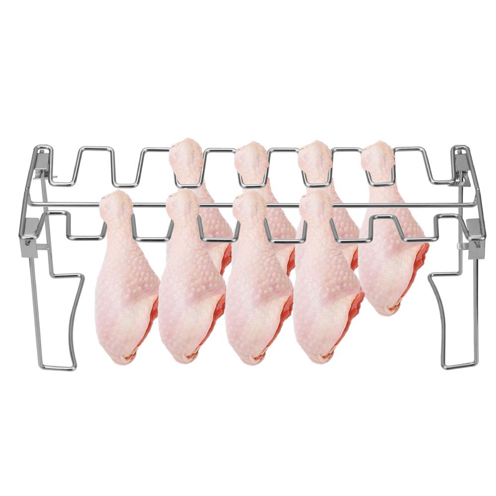 Roast Rack Stainless Steel Roast Chicken Leg Rack Grilling BBQ Non-Stick