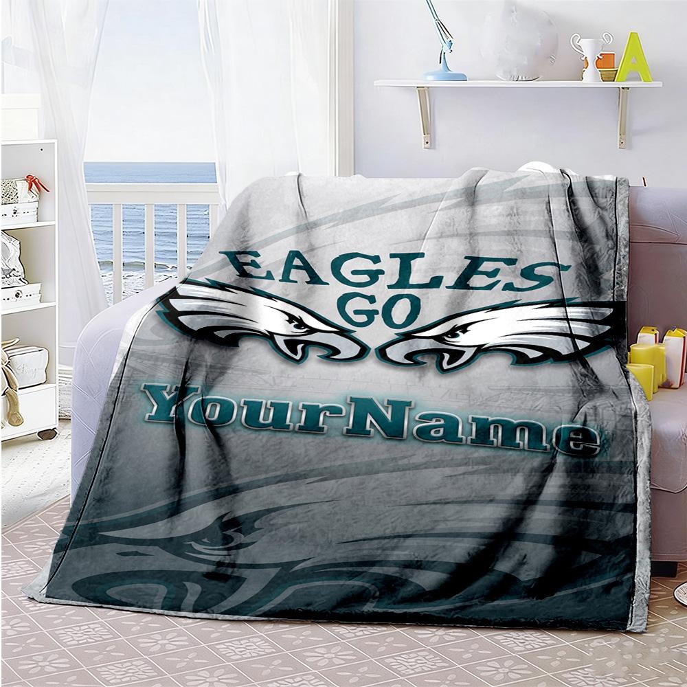 Philadelphia Eagles Personalized Name Blanket Multipurpose Personalized Blanket Warmthful Decor Great For Bedding Office Couch Bed