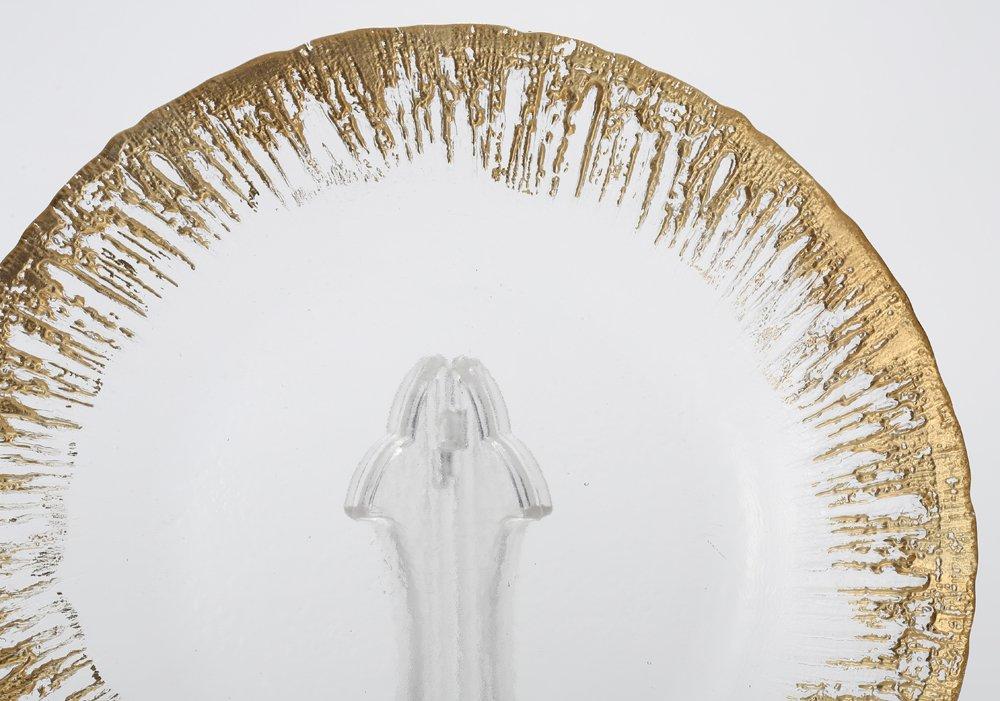 Vetro Felice Large Plate, Western Tableware, Gold, 28cm, Happy Glass Flash, 349128P