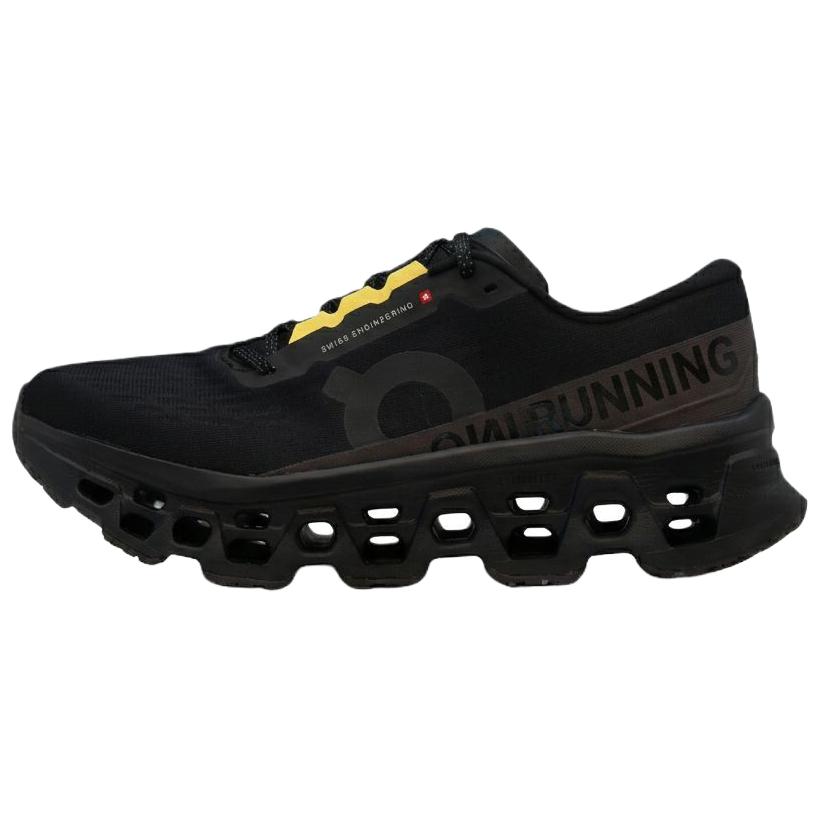 On Running Men's Black On Cloudmster 3 Versatile Comfortable Breathable Rebound Running Shoes Sneakers 3Mg11060082 Cm