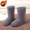 Fashion Non Slip Snow Boots for Women Warm Fleece-Lined Chunky Mid Calf Padded Winter 2025 Novelty Woman Shoes High Quality Trend Sale