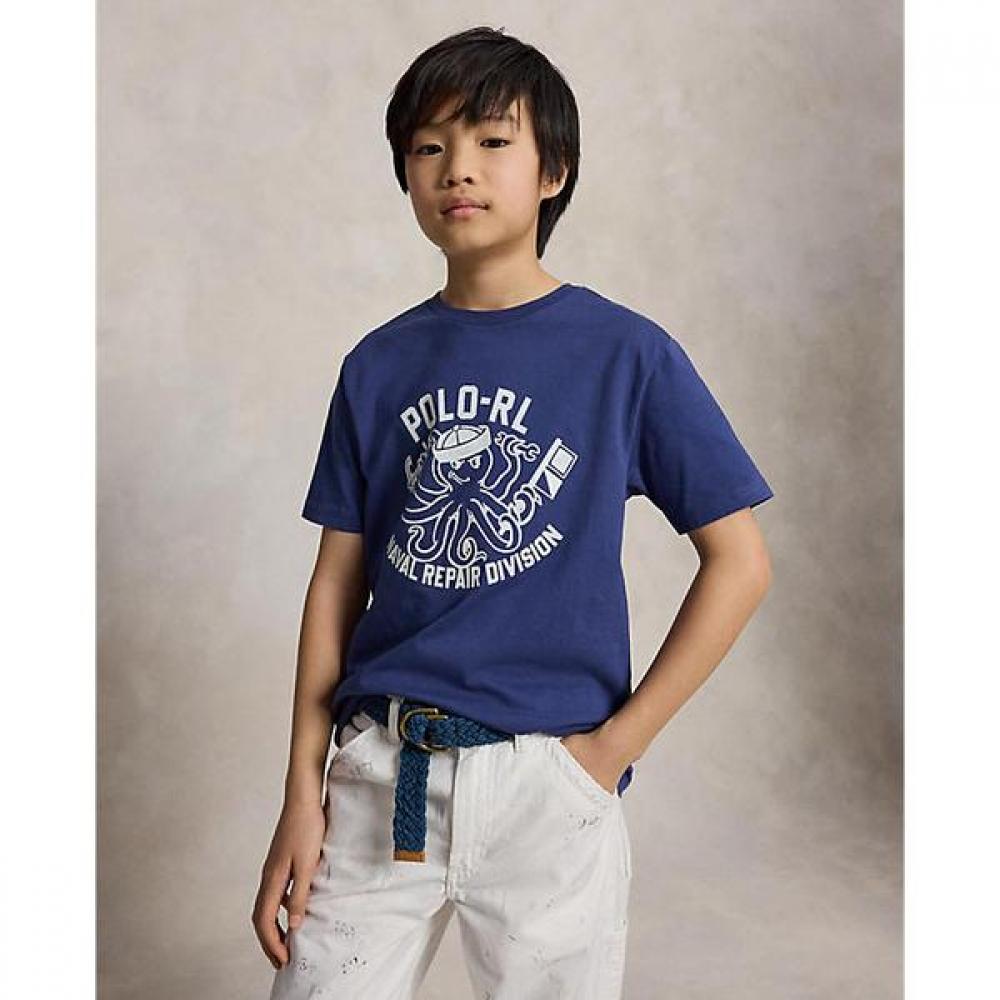 Polo Ralph Lauren Boys 8 18 Cotton Jersey Graphic Tee S