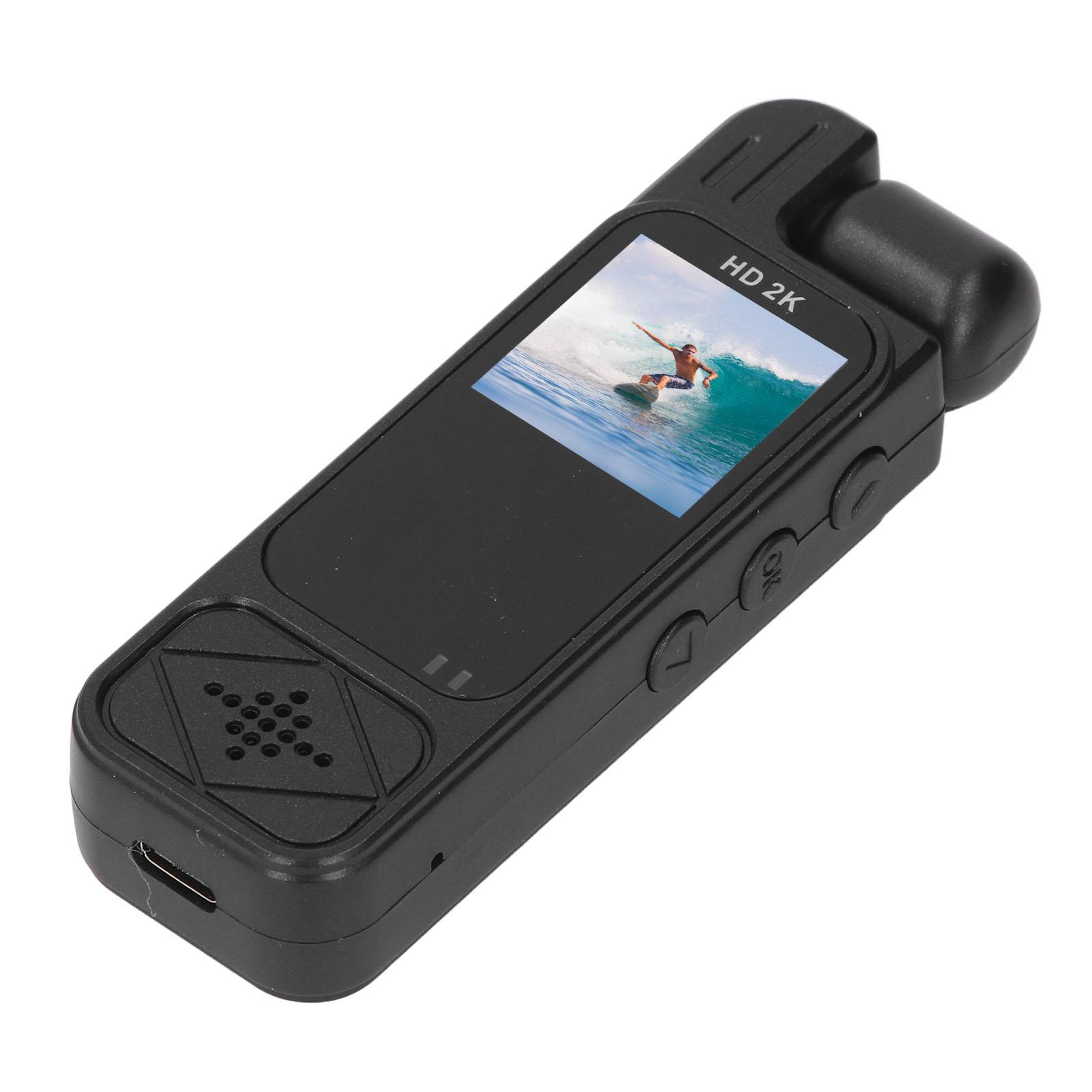 

Носимий відеореєстратор з кліпсою на спині 2K 180 градусів Обертовий об єктив 1,3-дюймовий Повнокольоровий дисплей Рух