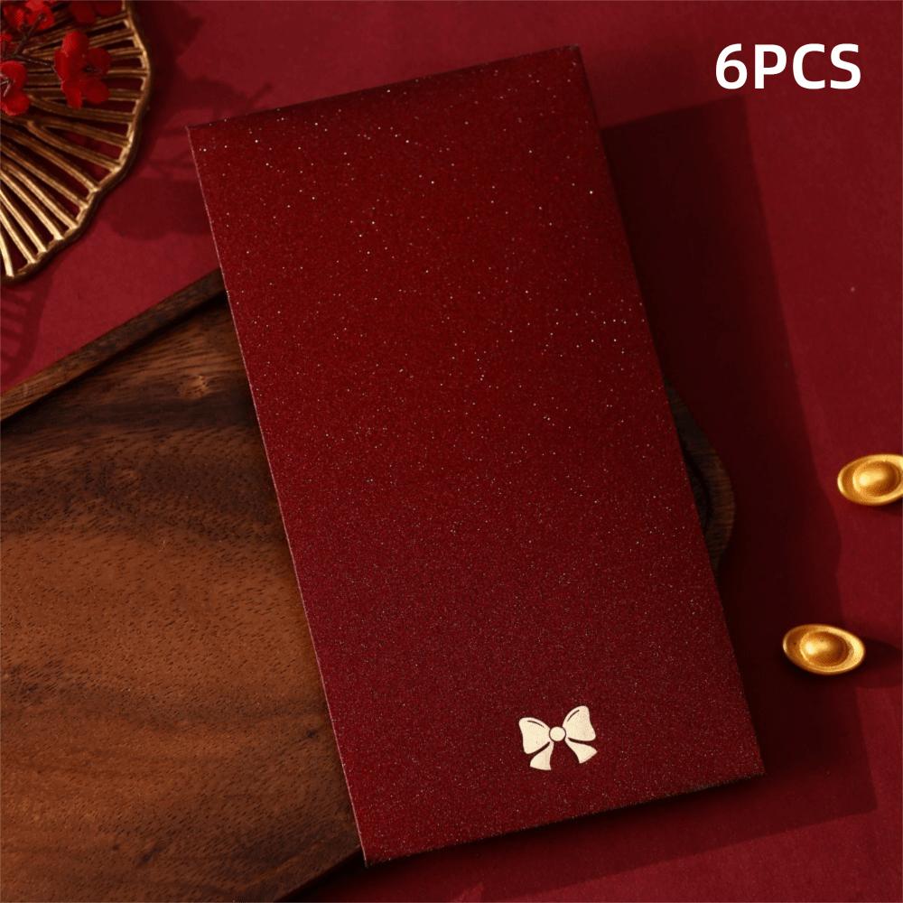 6Pcs New Year Red Envelopes Chinese Style Cash Gift Envelopes Creative 2026 Luck Money Bag