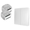 Wireless SelfPowered Light Switch and Receiver Kit with Dual Input Output Connections for Wall Lights and Appliances