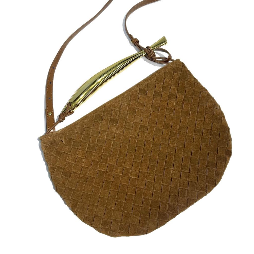 Grenzüberschreitend echtes Leder Retro mattes Leder gewebte Tasche Sardinen-Tasche neue Handtasche tragbar Schulter Crossbody Knödel-Tasche