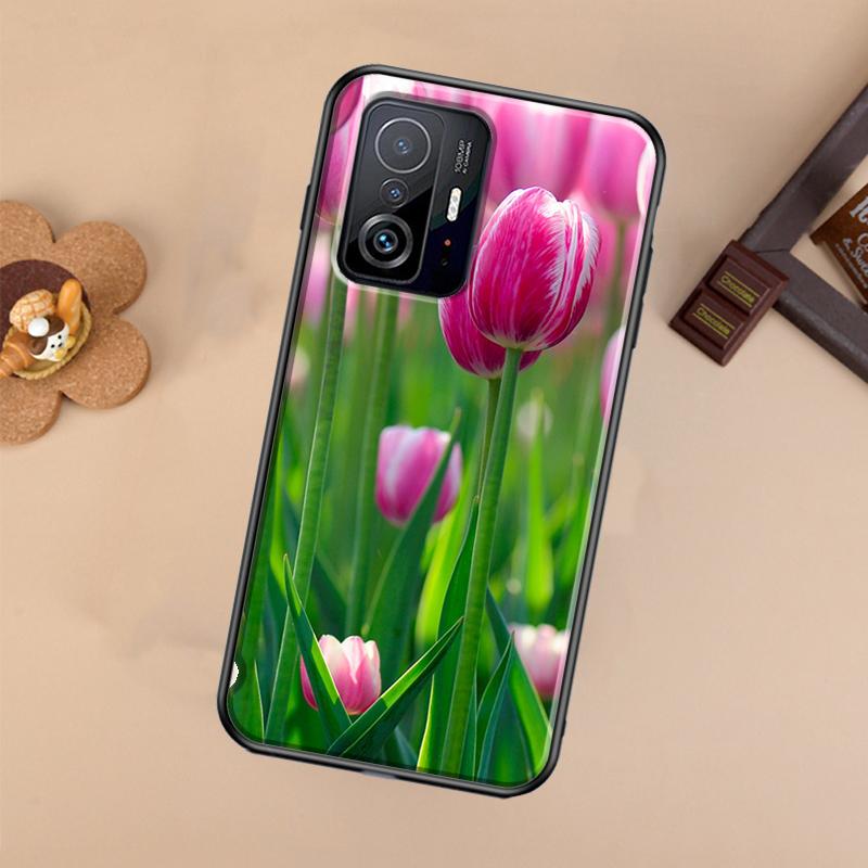 Tulips Flower Case For Xiaomi POCO X7 X6 X5 X3 Pro F3 F5 F6 M6 Pro 13 14 Ultra 11T 12T 13T 14T Pro Cover