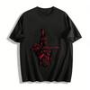Spartan Warrior Print T-shirt Vintage Street Style Loose Top Pure Cotton T-shirt